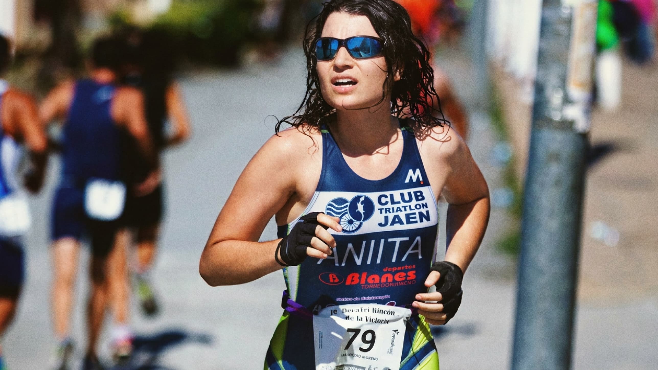 An athlete on the start line